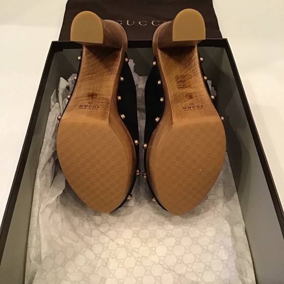 GUCCI Studded Platform Mules - size 38 - Picture 5 of 8